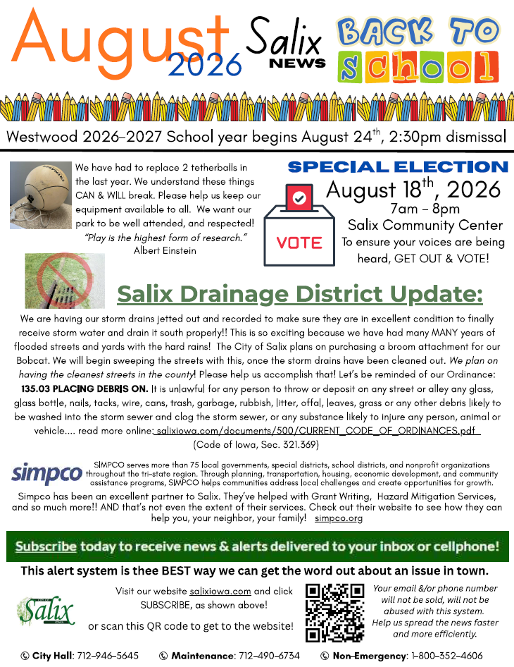 August Newsletter