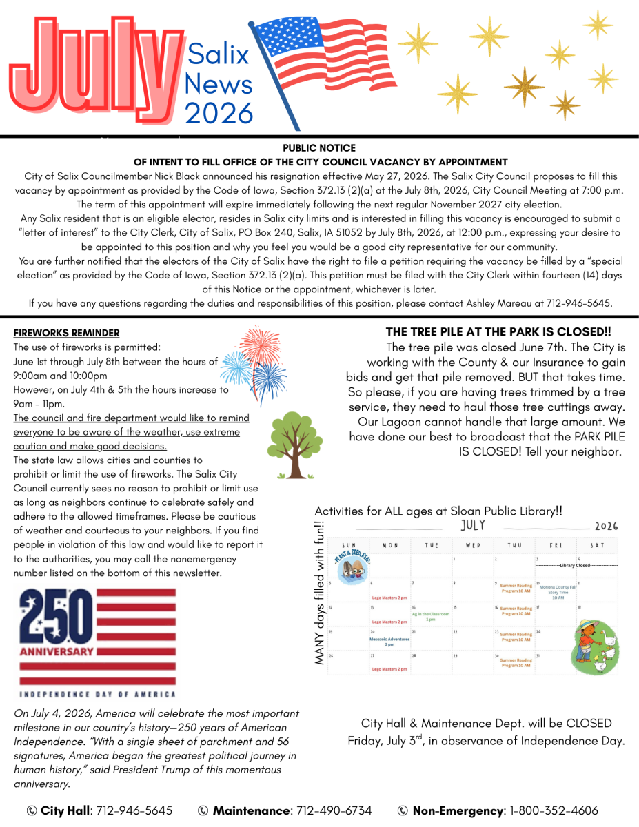 July Newsletter